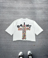 Hearujoy Harajuku pinned saint printed graphic t shirts y2k top oversized t shirt gothic couples grunge 2024 american goth women clothes